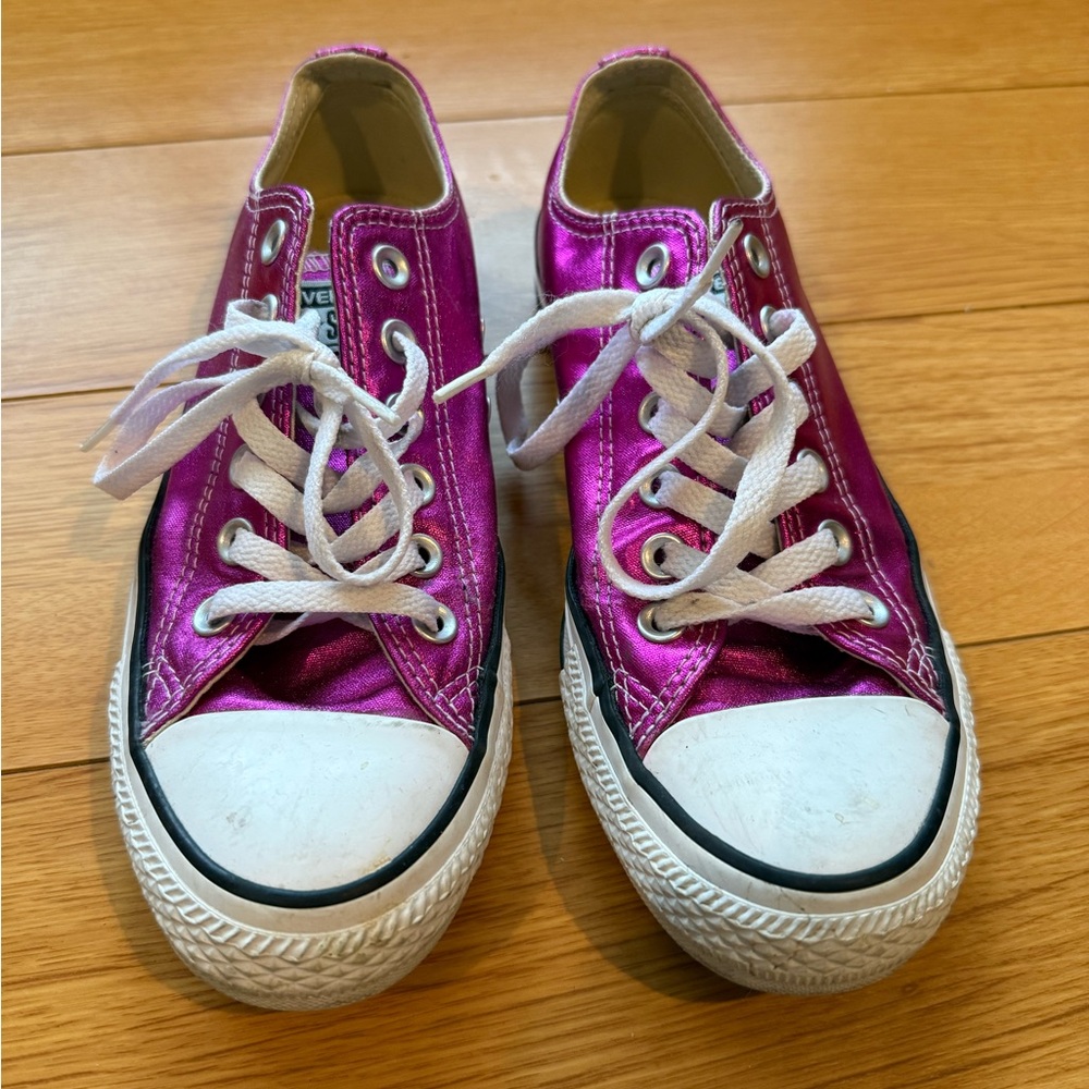 Converse Metallic Pink All Star Sneakers